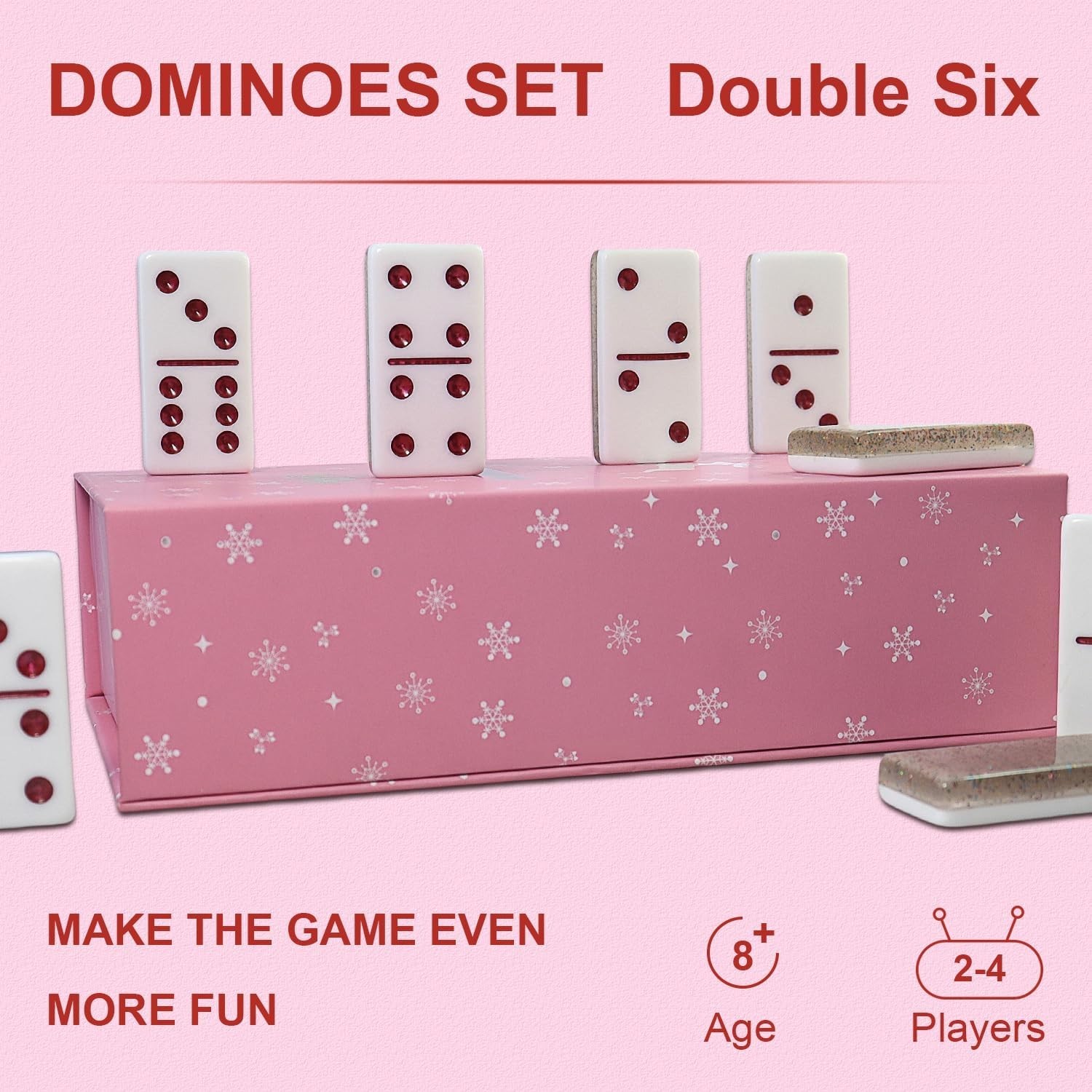 Dominoes Set for Adults, Double 6 Dominos Game Set with 28 Domino Tiles Doubl…