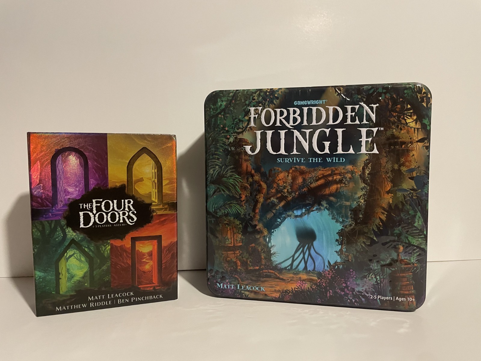 Matt Leacock Solo Co-op Games Lot: Four Doors and Forbidden Jungle