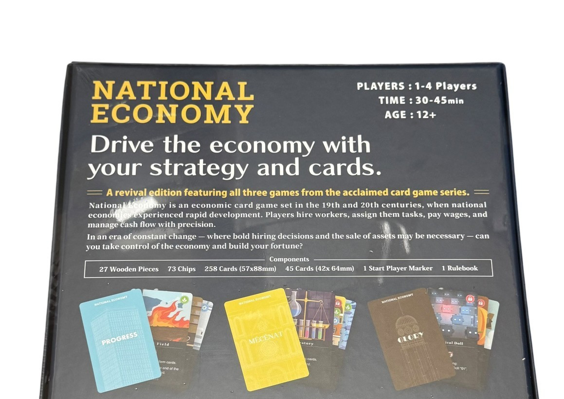 National Economy English Ver. 1-4 players 30-45 mins Hand Management Board Game