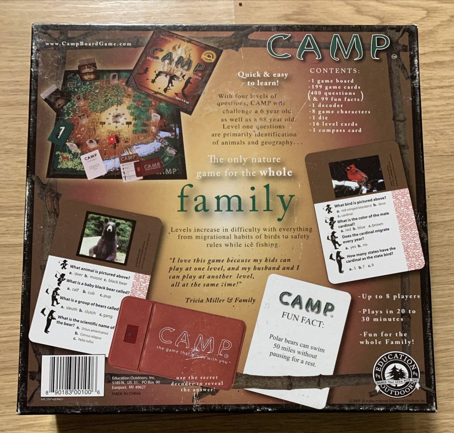 **100% COMPLETE** CAMP Board game up to 8 players, Dr. Toy Award Winner