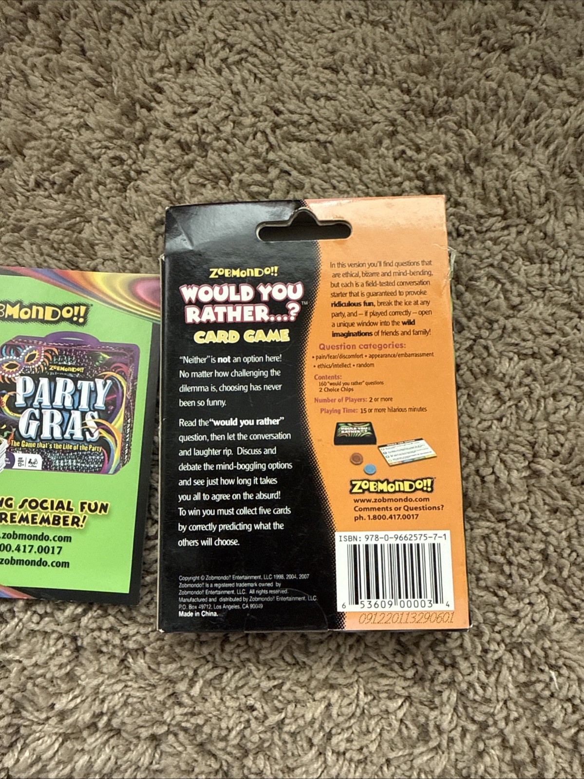 Would You Rather….? Card Game by Zobmondo!! Adults and Teens Edition Complete
