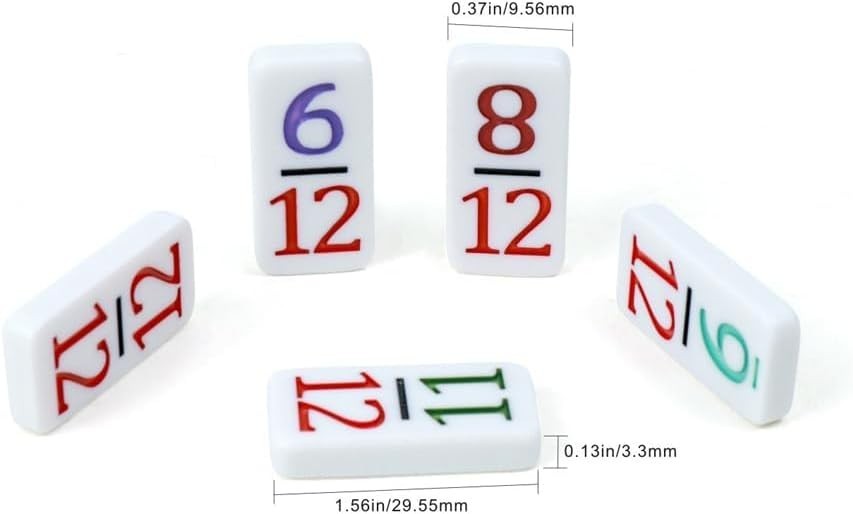 KAILE Mexican Train Dominoes Set with Numbers, Colorful Double 12 Numeral Mexica
