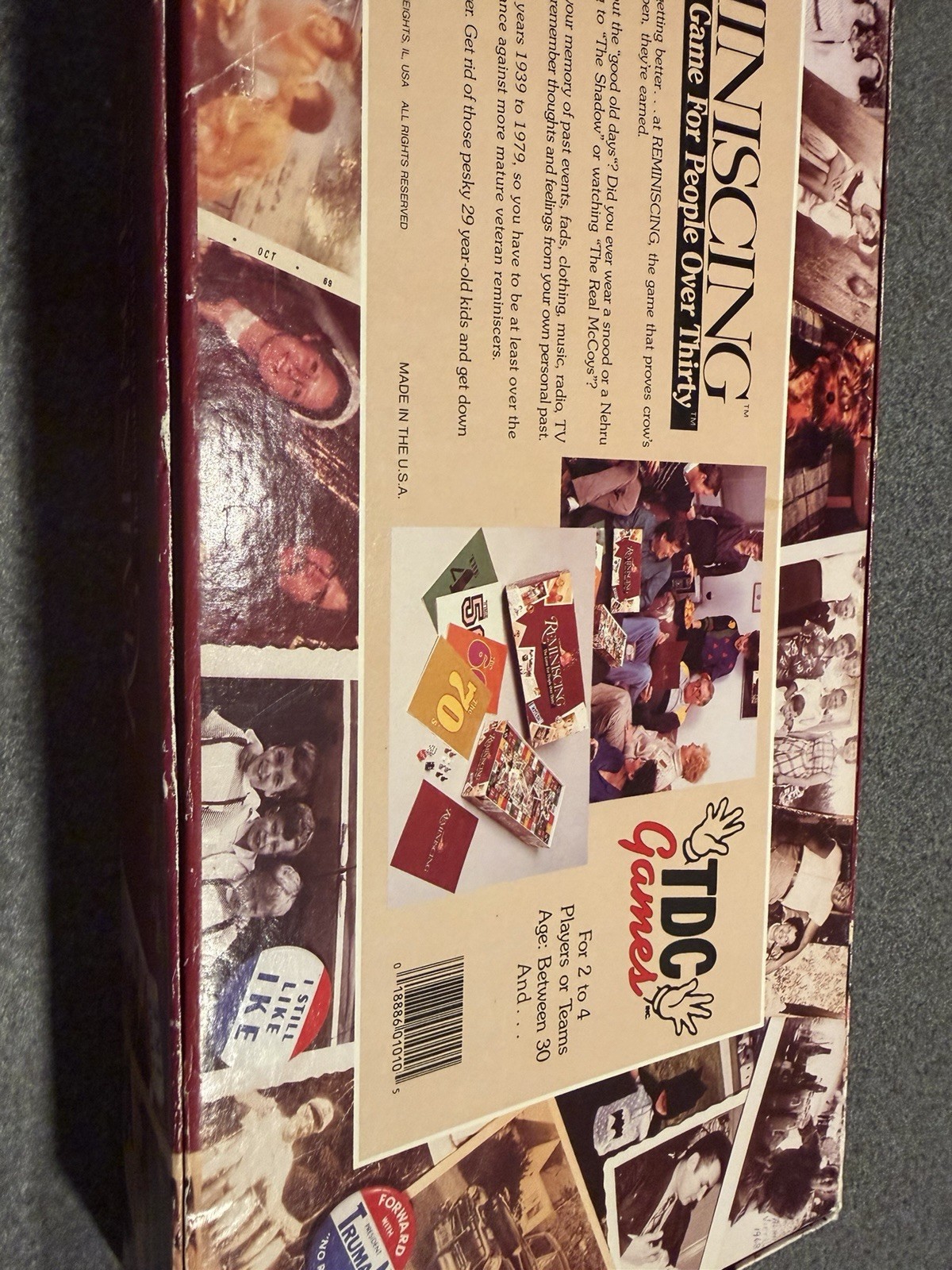 Reminiscing The Game For People Over Thirty 1989 Complete Vintage Board Game