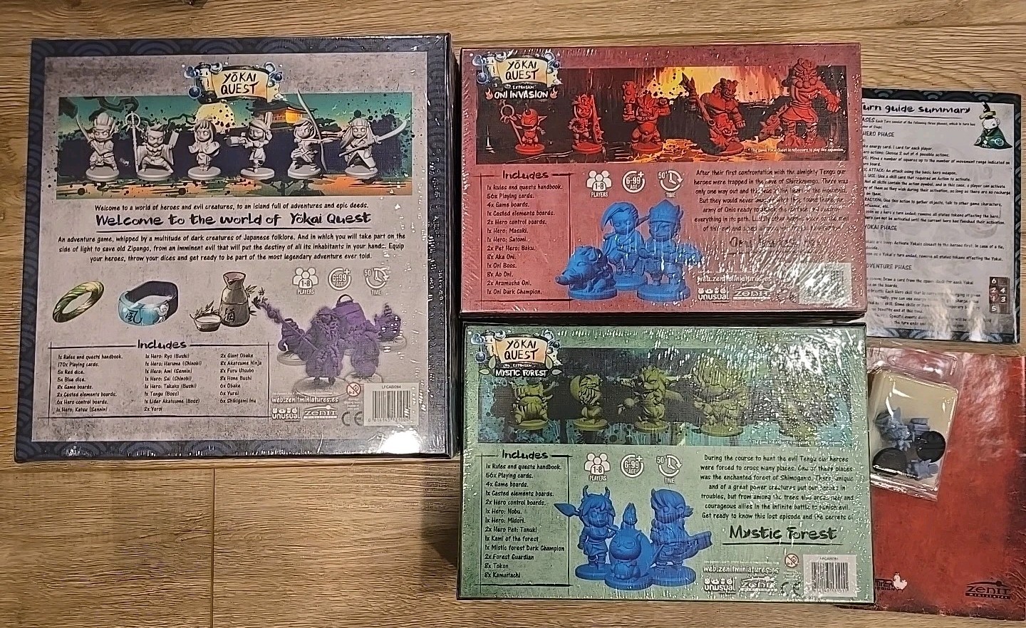 YOKAI QUEST Kickstarter Board Game + Oni Invasion Mystic Forest Updated Rulebook