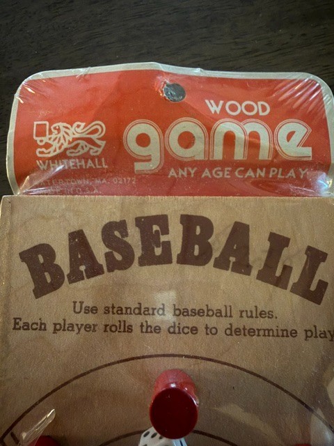 Whitehall Games Inc. Vintage Wood Baseball Game 1976,New In The Package