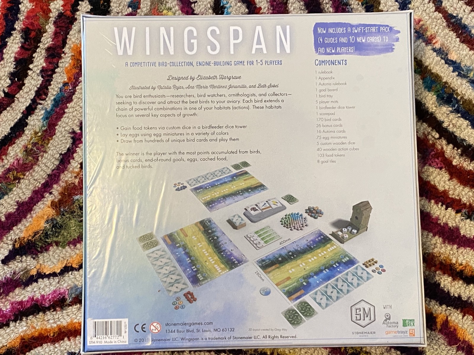 Wingspan SM Stonemaier Games w/ Swift-Start Pack Board Game New & Sealed STM 910