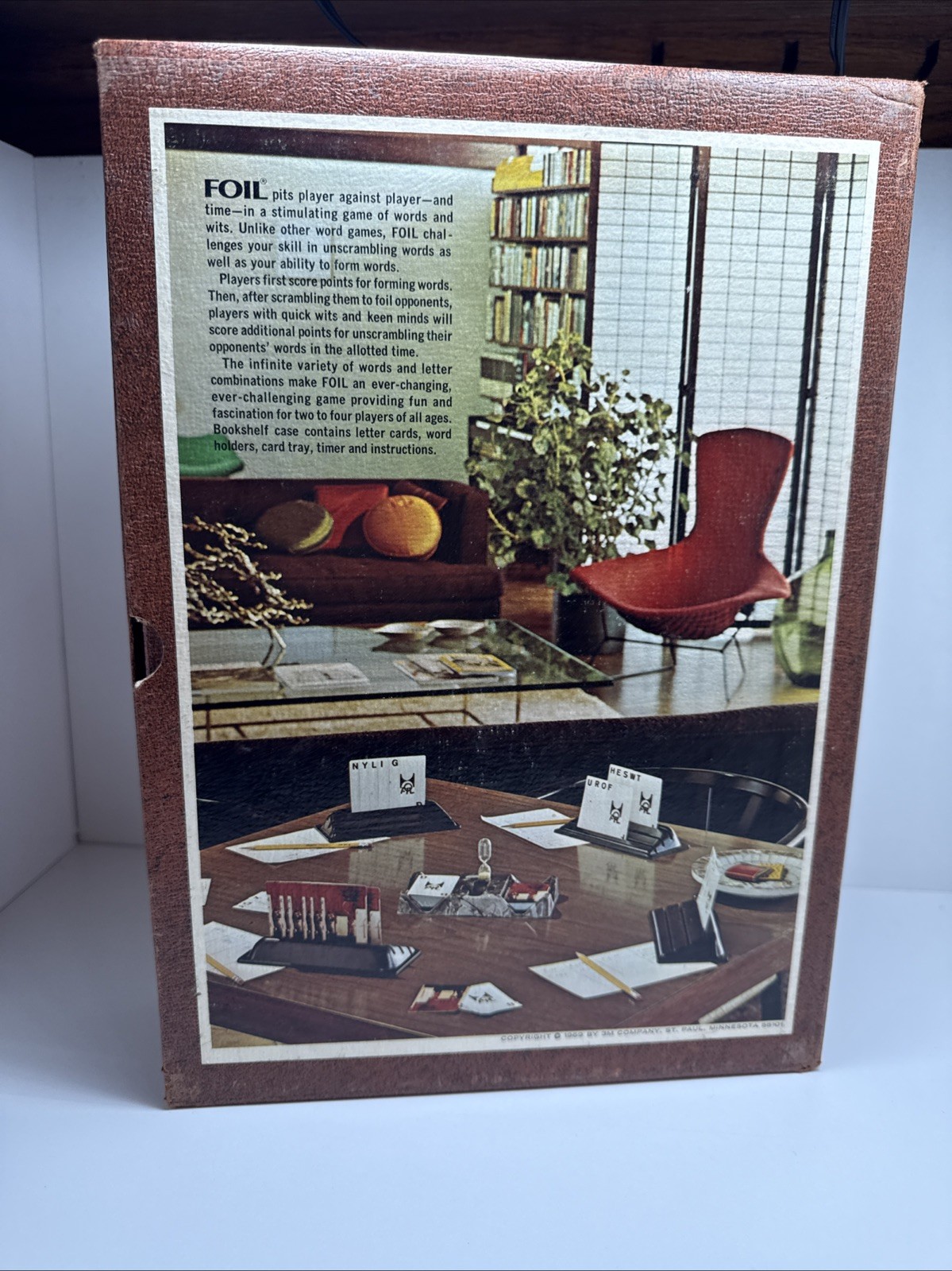 FOIL 1971 MCM Challenging game of words and wits Board Game