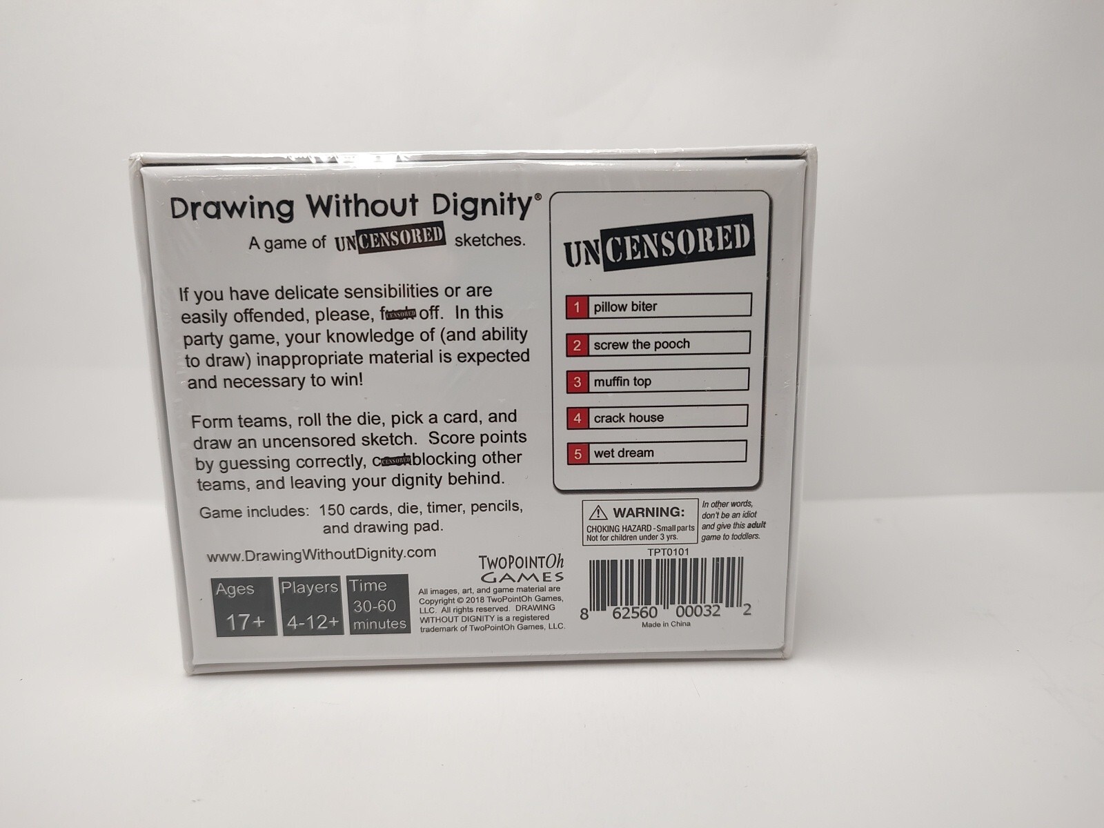 Drawing Without Dignity Game Uncensored Sketches Ages 17+ 4-12 Players Sealed