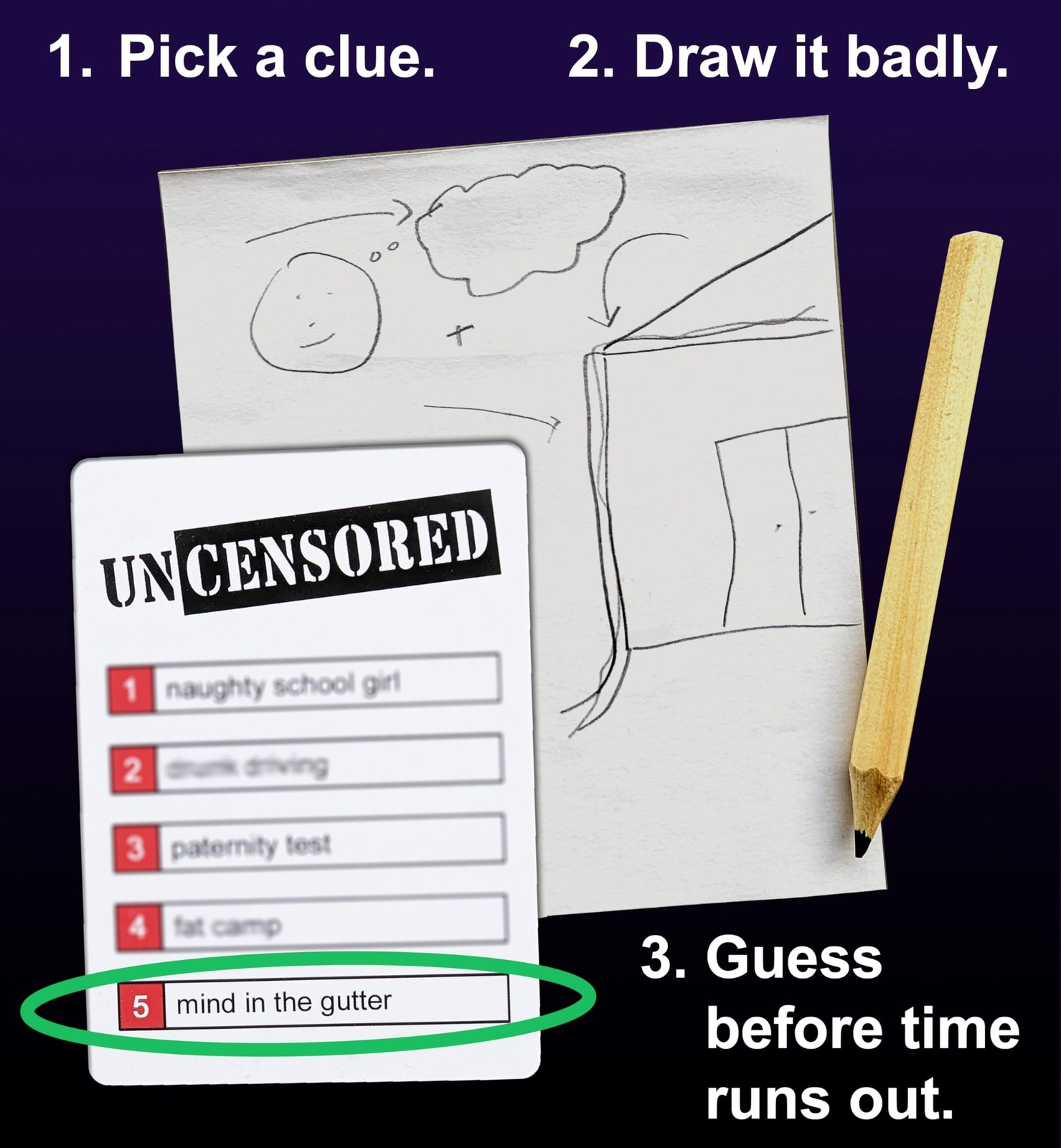 Drawing Without Dignity Party Drawing Game – Hilarious Sketching Game for