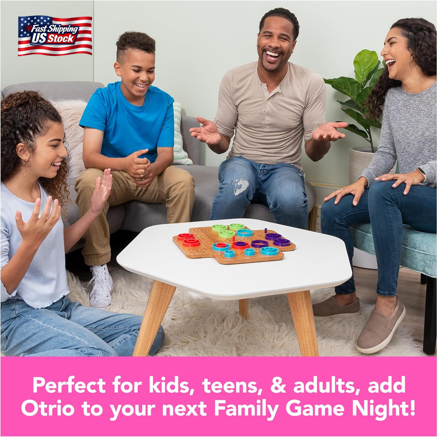 Spin Master Games, Otrio Wood Strategy Game, Interactive Puzzle Game, STEM Activ
