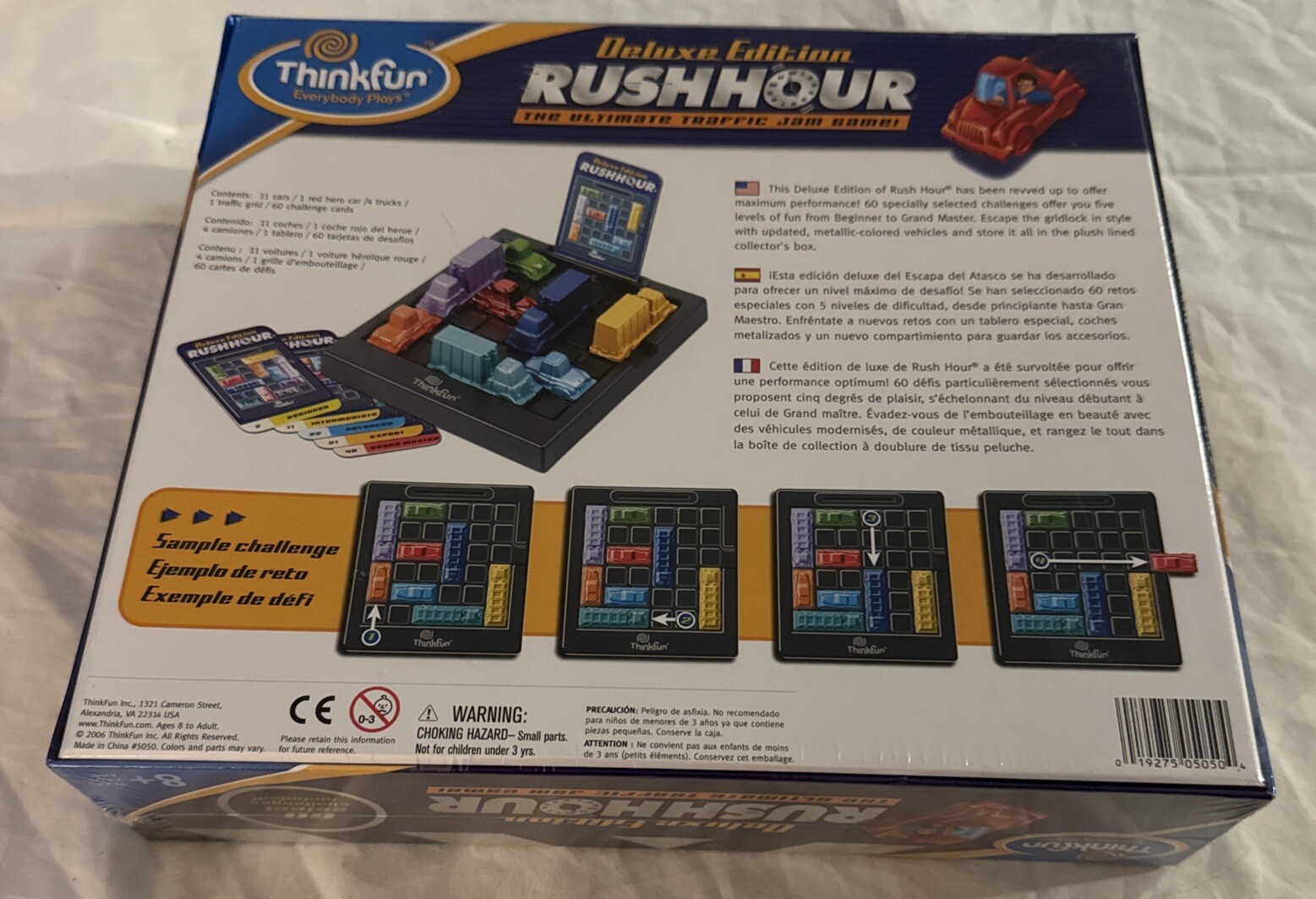 RushHour Deluxe Edition Thinkfun Board Game New Sealed Ultimate Traffic Jam Game