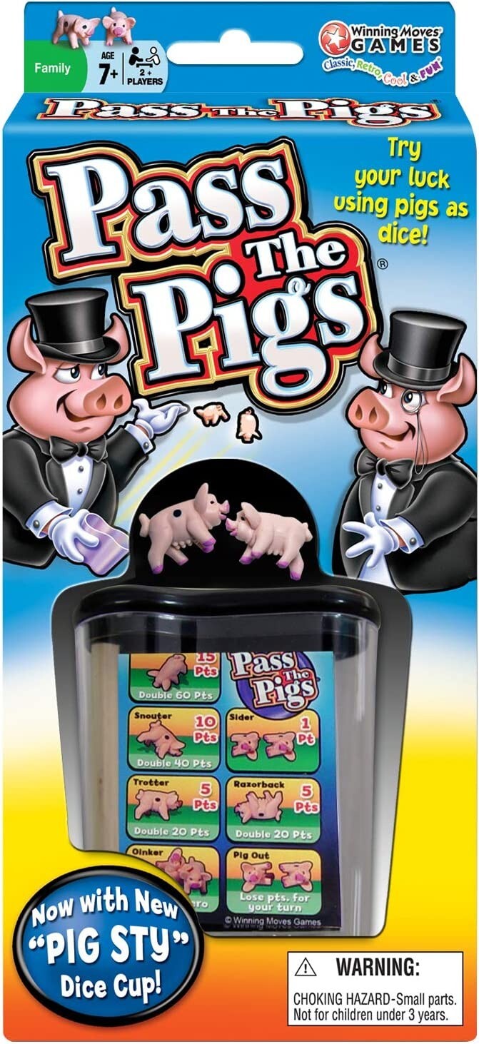 Pass The Pigs – Classic Dice Party Game – Family Game Night Kids 8+ & Adults