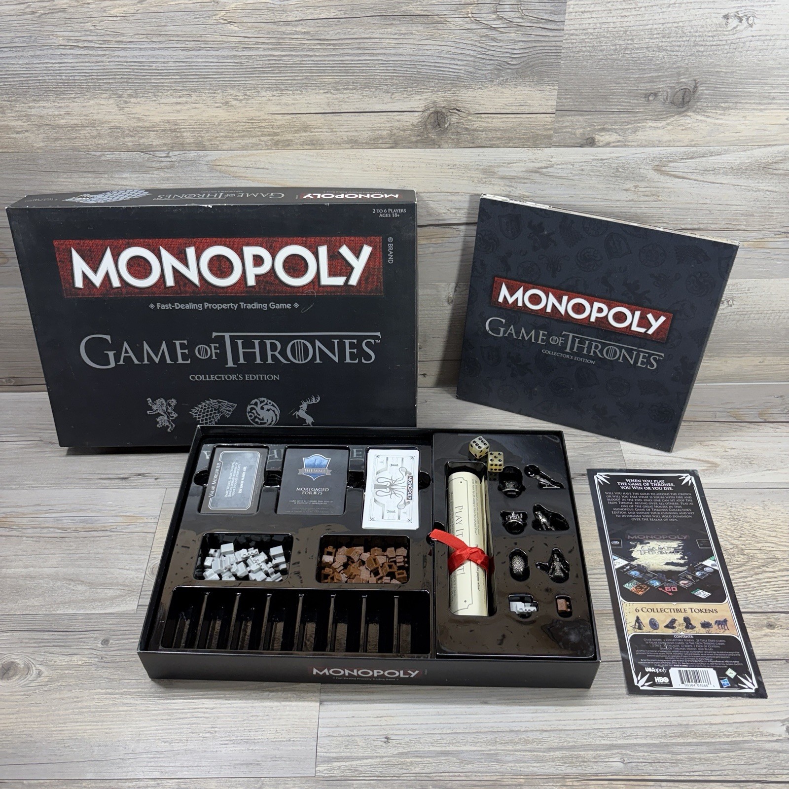MONOPOLY Game of Thrones HBO Collector’s Edition Board Game Complete!