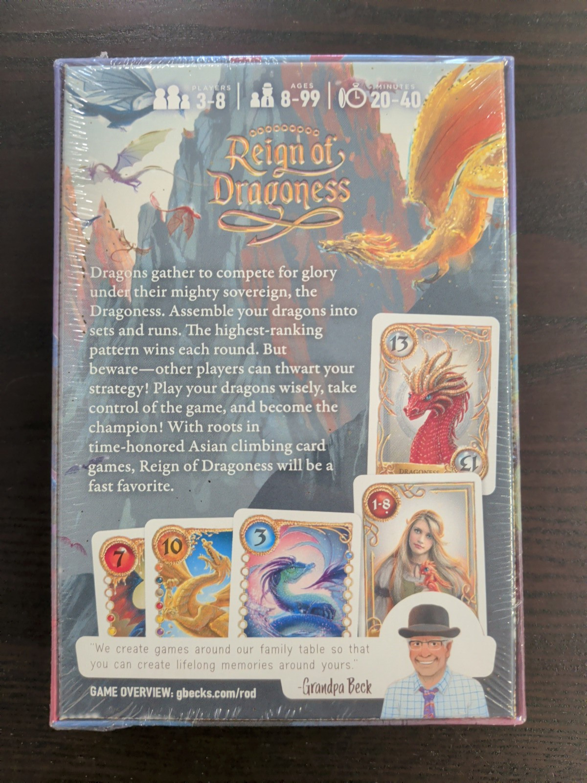 Reign of Dragoness Card Game by Grandpa Beck’s Games BRAND NEW in SHRINK