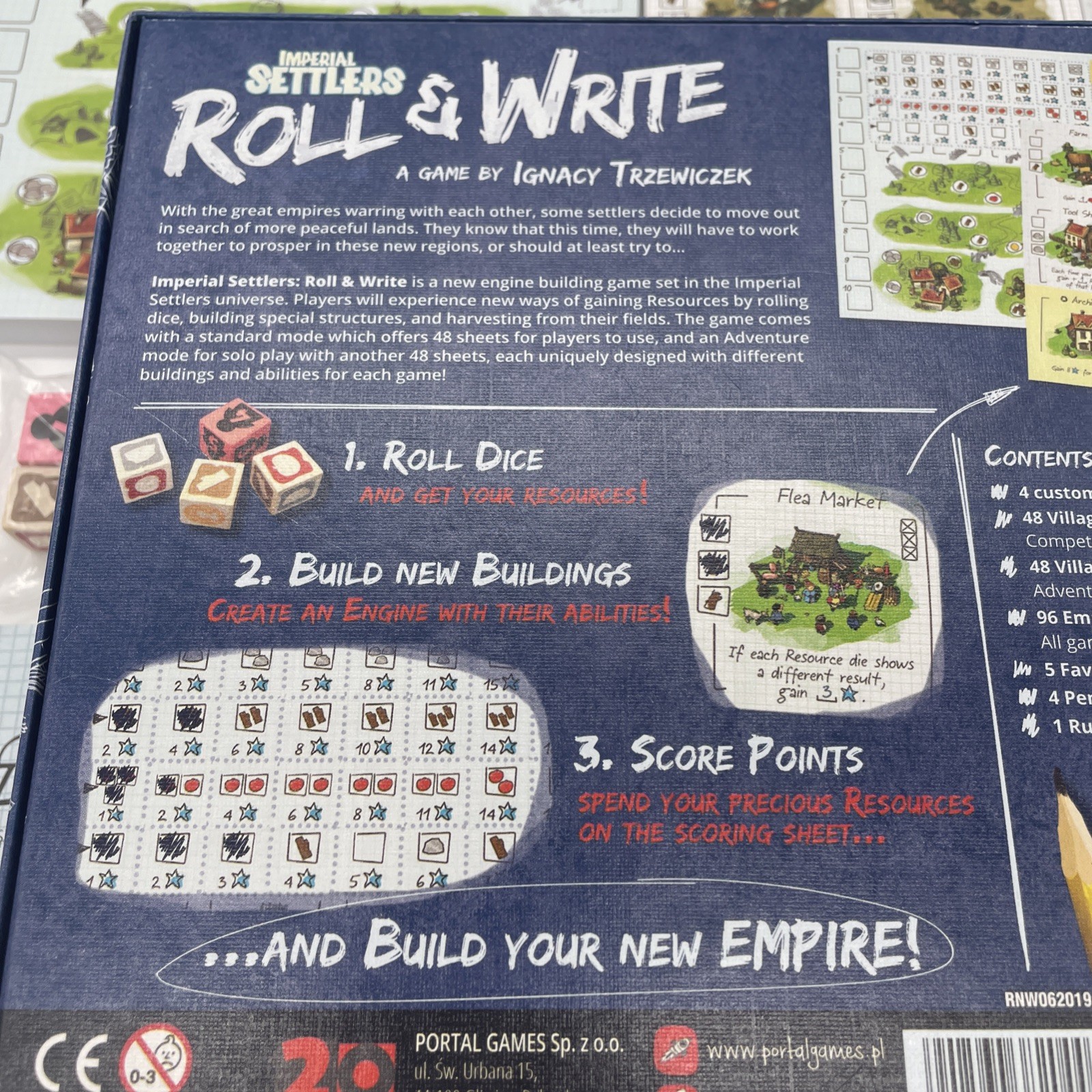 Imperial Settlers: Roll and Write by Ignacy Trzewiczek Portal Games 1-4 Players
