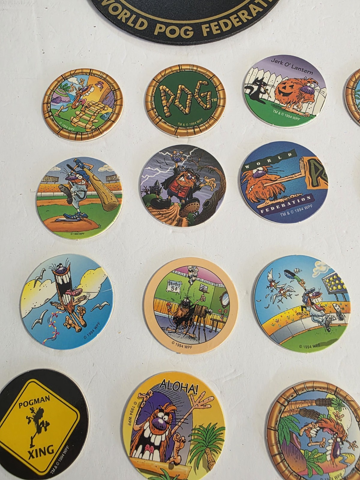 Vintage The World POG Federation Micro Tournament Game Pack Lot Of Pogman POGS