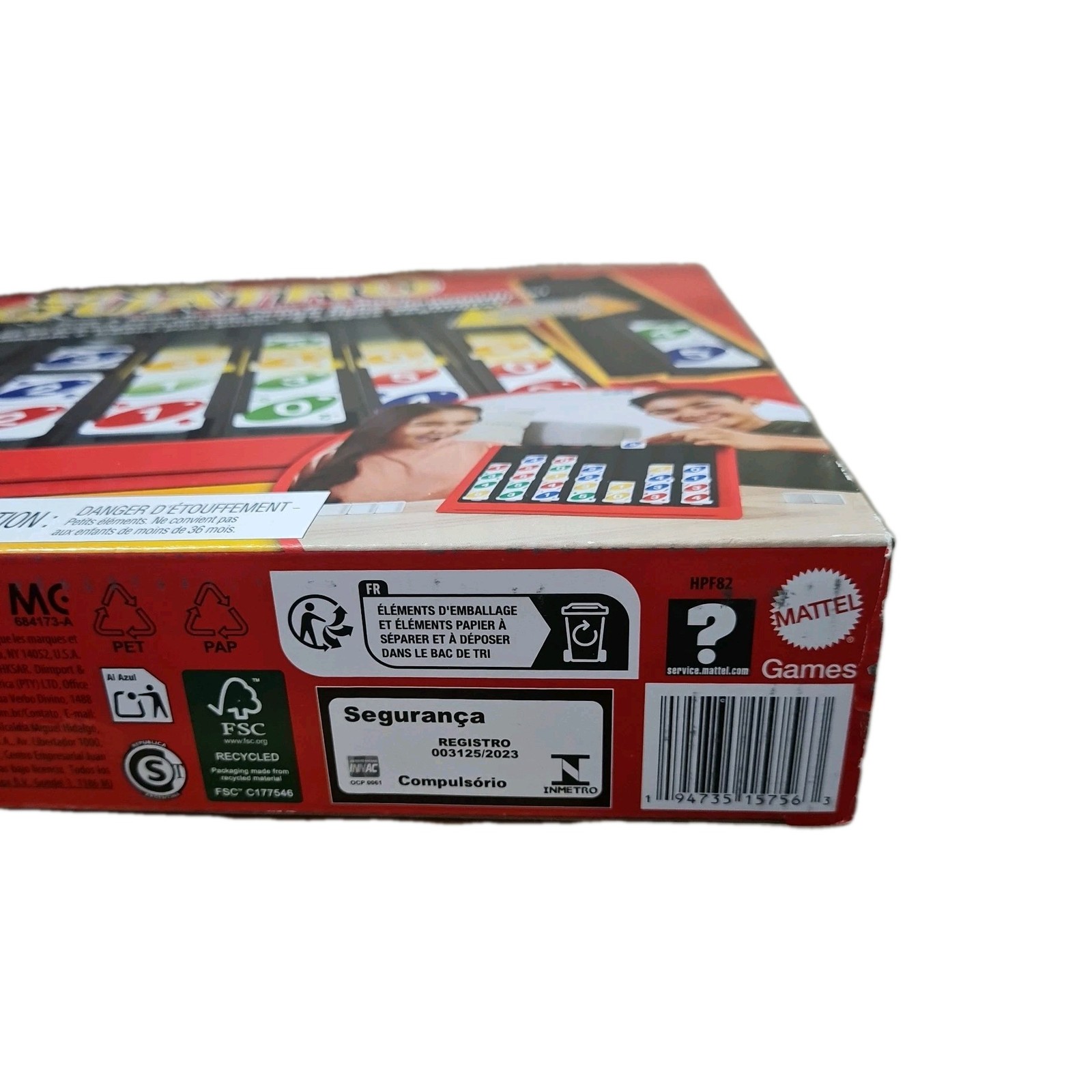 Uno Quatro Game Drop & Swap Family Party Game Board Games Toy Age 7+
