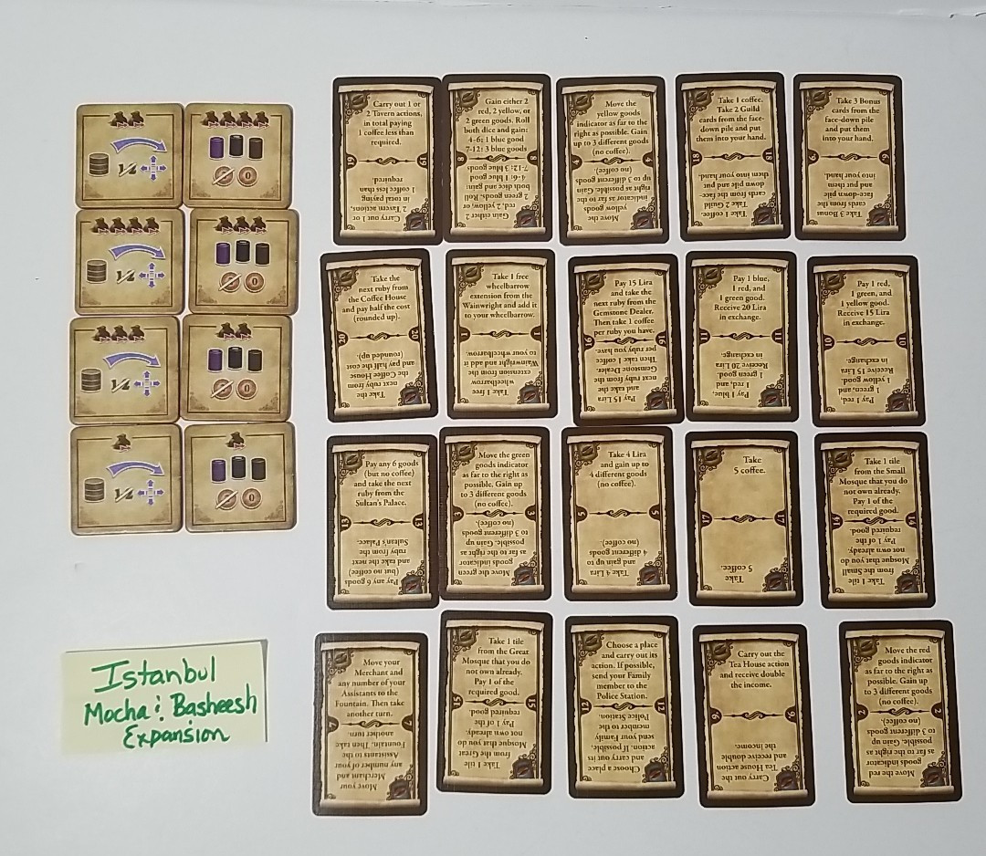 READ – ISTANBUL Base Board Game + Letters & Seals / Mocha & Basheesh Expansions