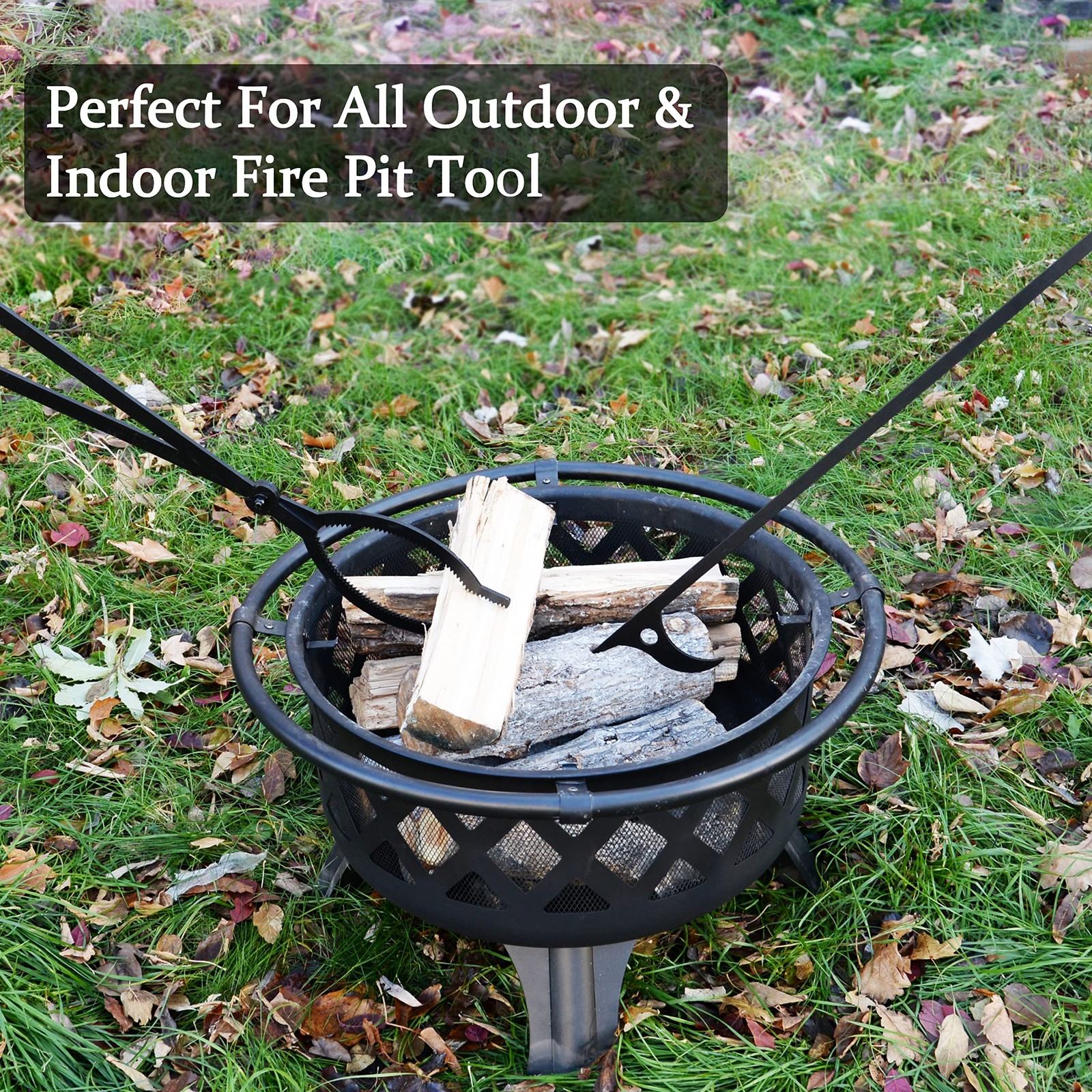 40″ Fire Log Tongs 40in fire tong poker set, set