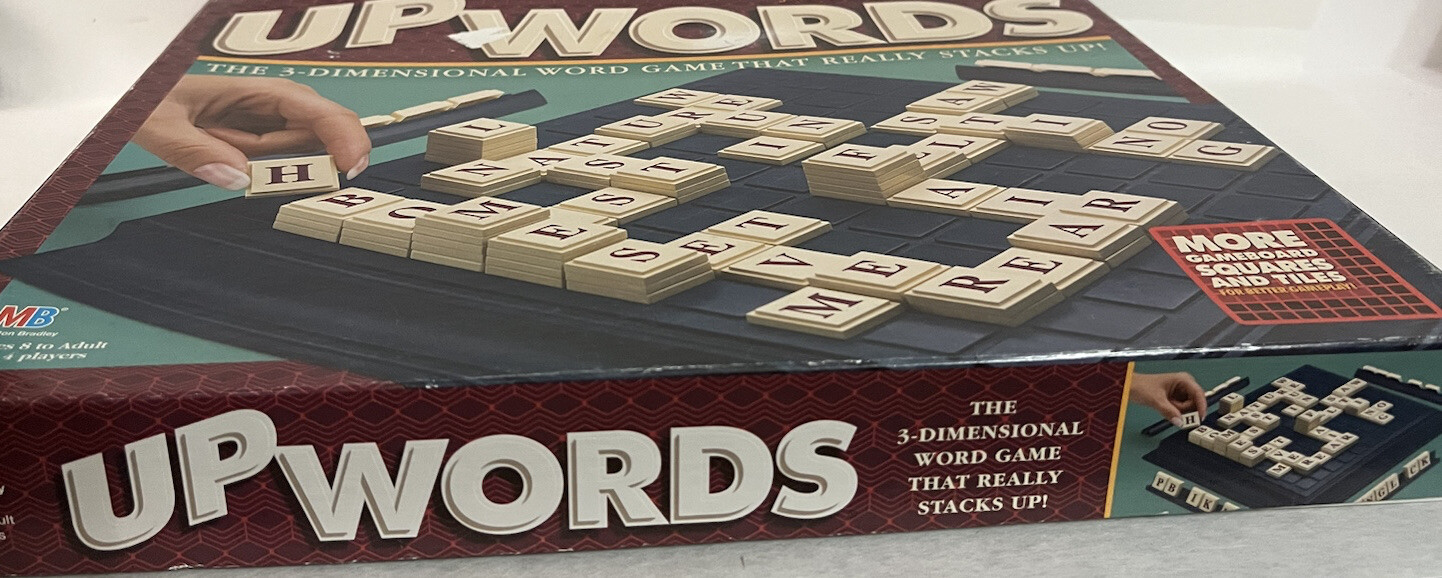 UpWords 1997 3Dimensional Complete Word Game Expanded 10×10 Grid Ages 8 To Adult