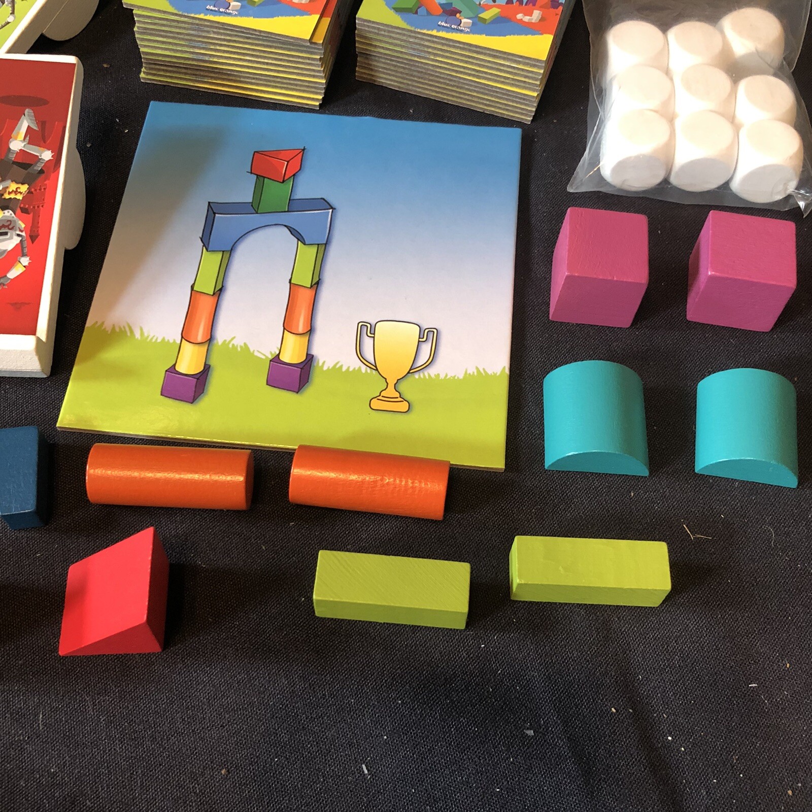 Kaboom A Mad Dash to Build or Crash Board Game EUC 100% COMPLETE ~ block towers