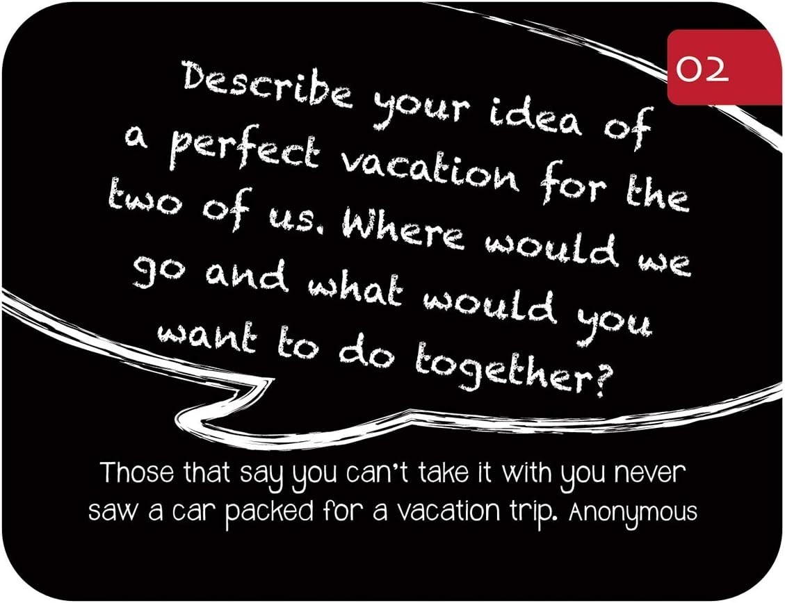 88 Great Conversation Starters For Husbands And Wives “ Romantic Card Game For