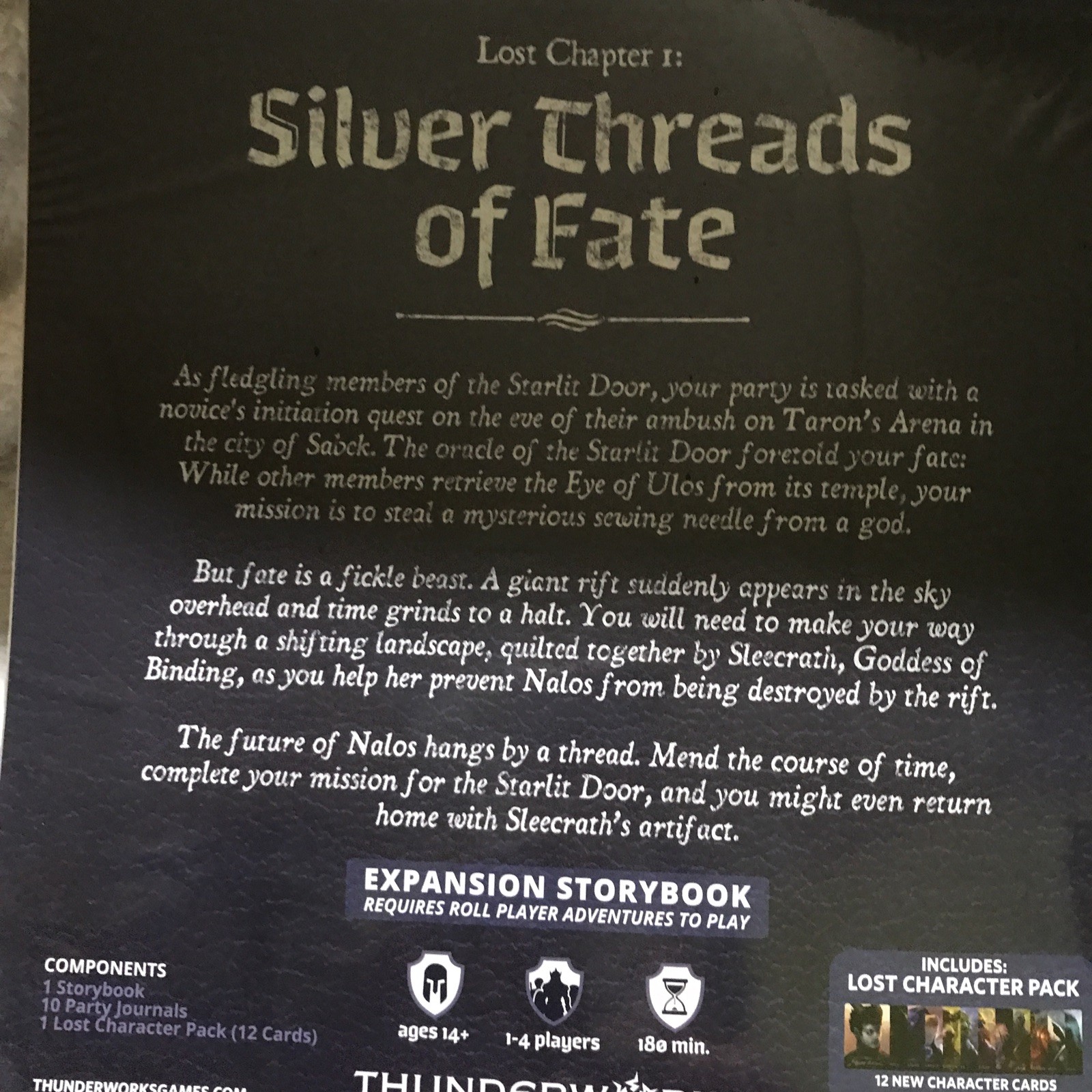 Thunderwork Dice Game Roll Player Adventures – Silver Threads of Fate Storybook