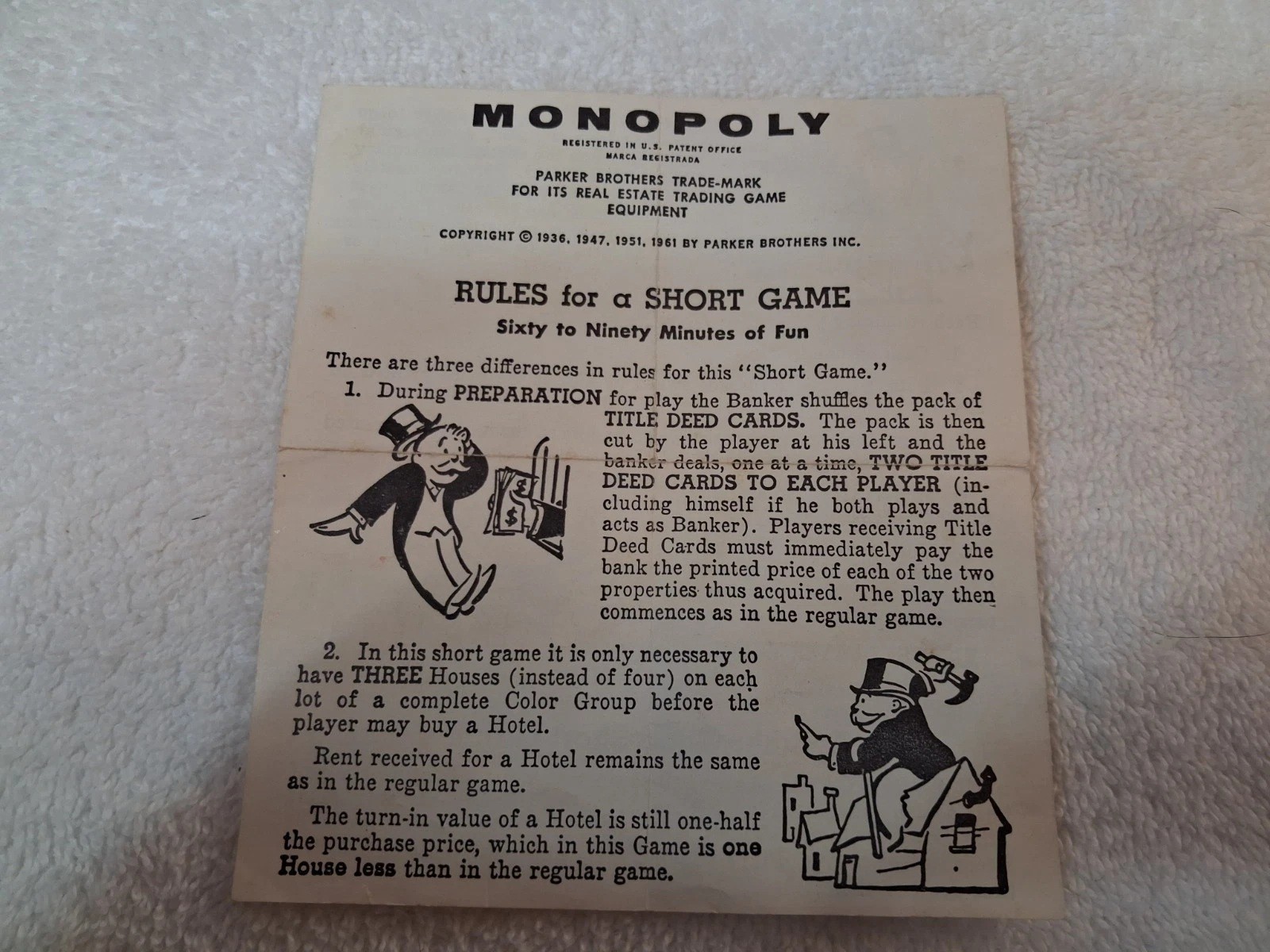 Monopoly Popular Version Box Set Parker Brothers 1950’s Red Box- INCOMPLETE