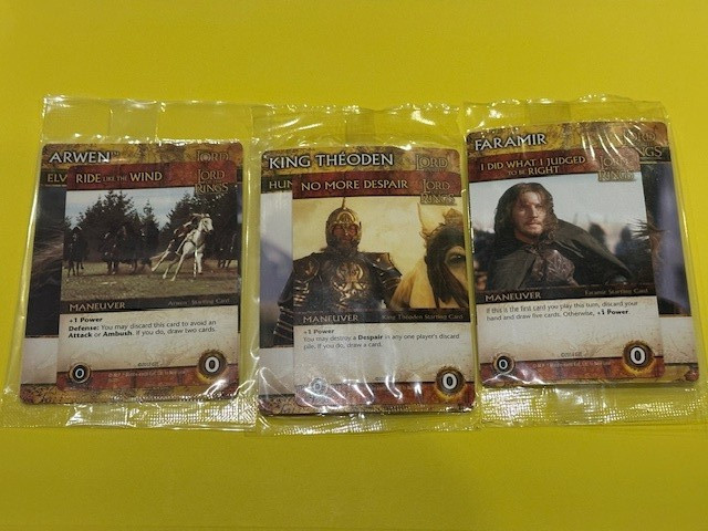 LOTR Lord of the Rings Cryptozoic deck building game 3 promo cards Arwen Theoden