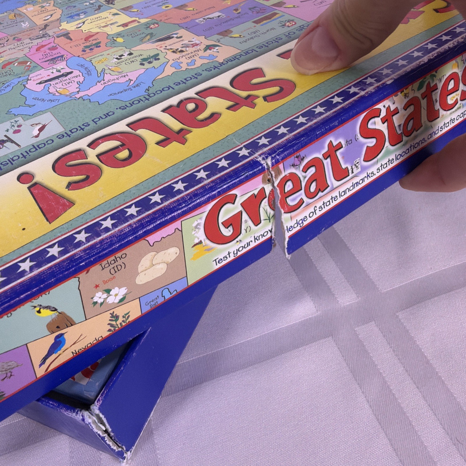 Great States Board Game International Plaything 1999 Geography Complete Vintage