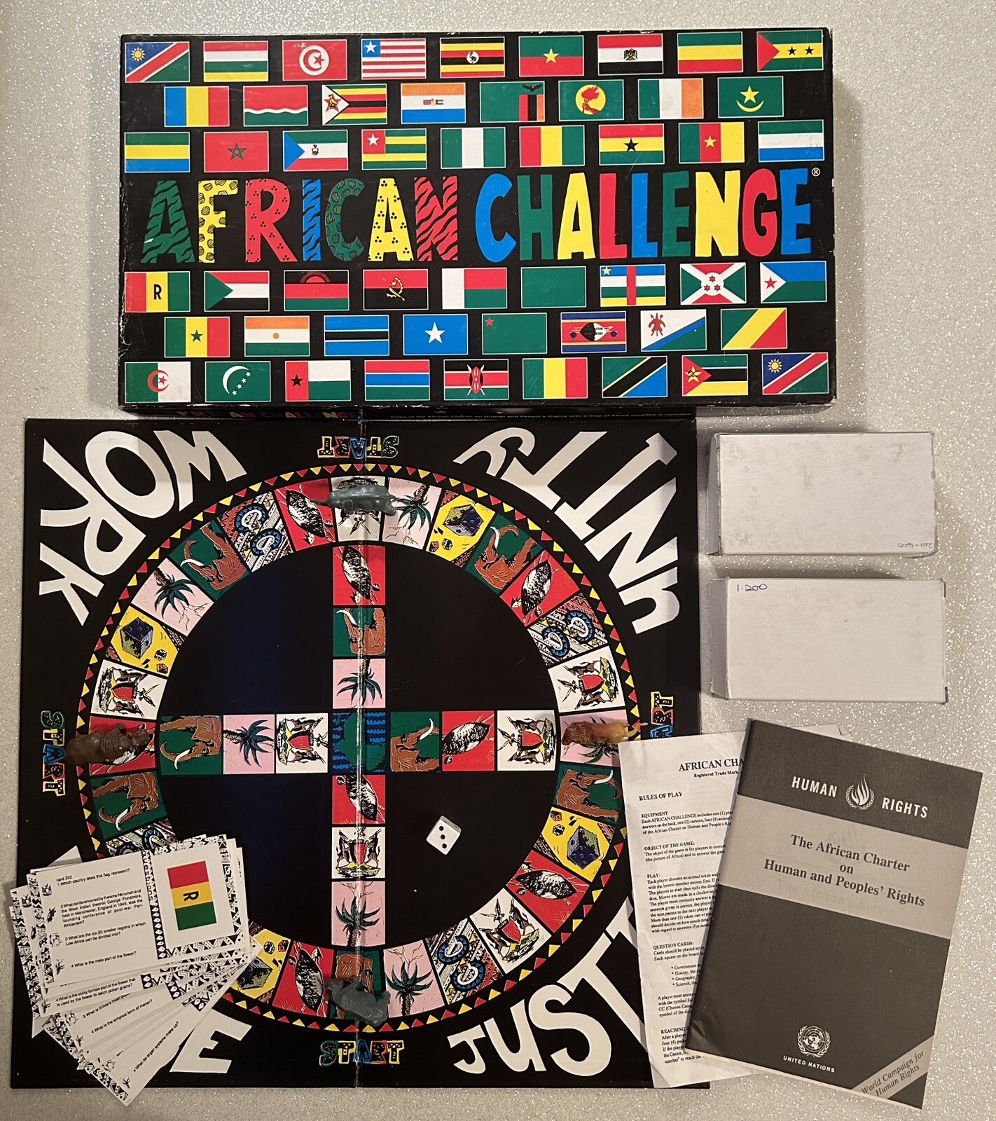 African Challenge Educational Board Game, 1993, Namibian, COMPLETE