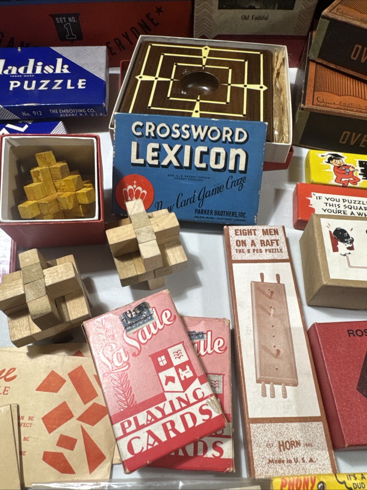 Vintage Pre-1950s Gags Pranks Puzzles Games Lot Of 45 Pieces