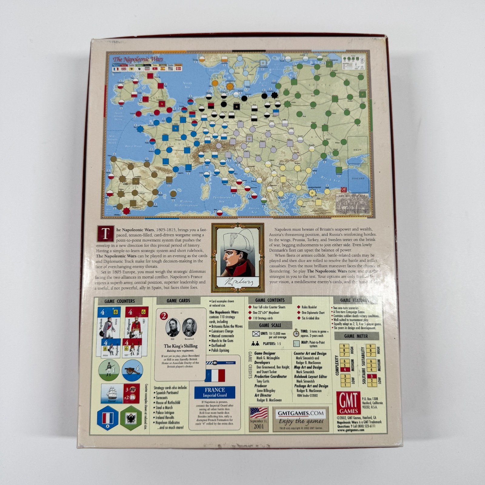 GMT Games The Napoleonic Wars 1st Printing 2002 – SEALED PIECES UNPUNCHED – READ