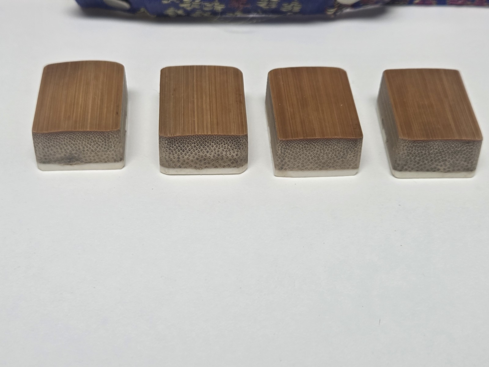 Vtg Mahjong Set In Case 152 Bamboo Un-opened Tiles/4 Antique Carved Wind Tiles