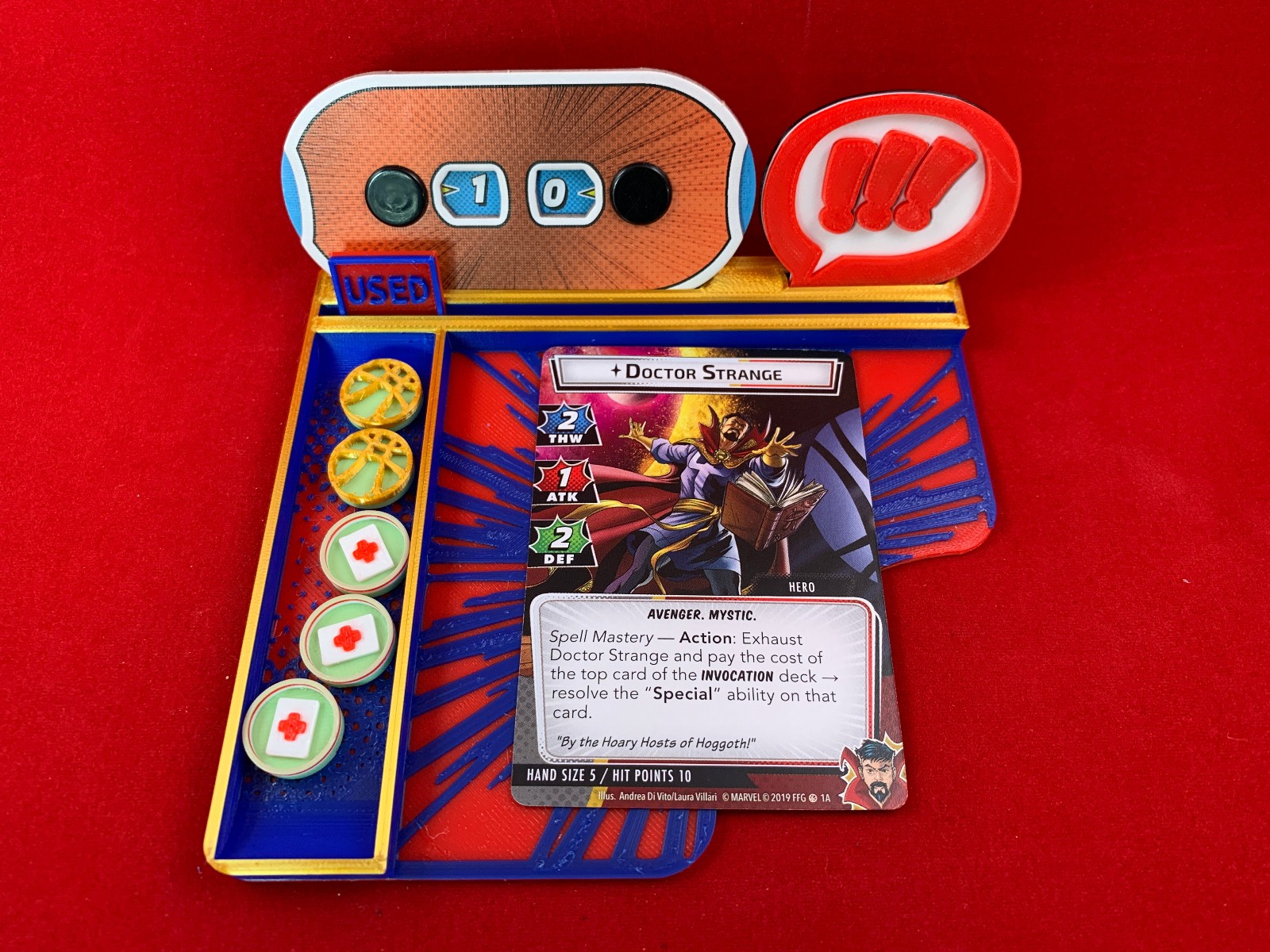 Marvel Champions™ compatible Hero Dashboard/Tray Custom 3D printed