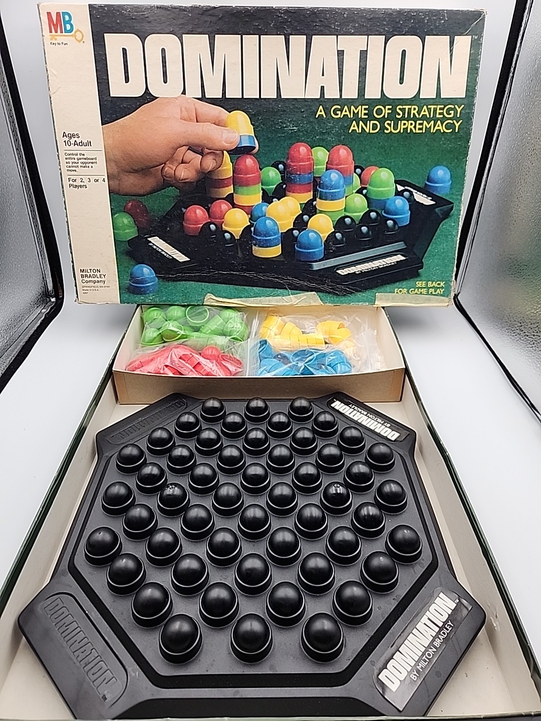 Vintage 1982 Domination Board Game Milton Bradley Complete