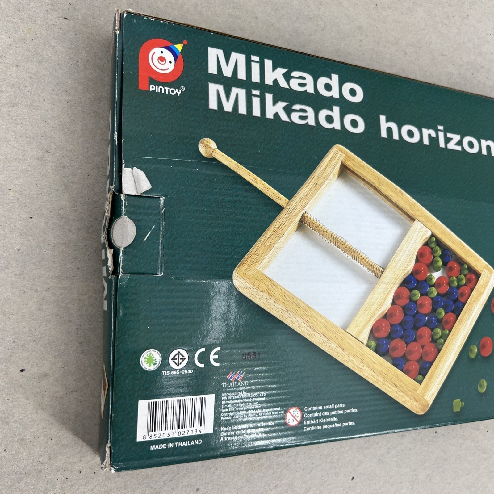 Mikado Horizontal Wooden Board Game 2004 Pintoy Skill & Steady Hand Thailand