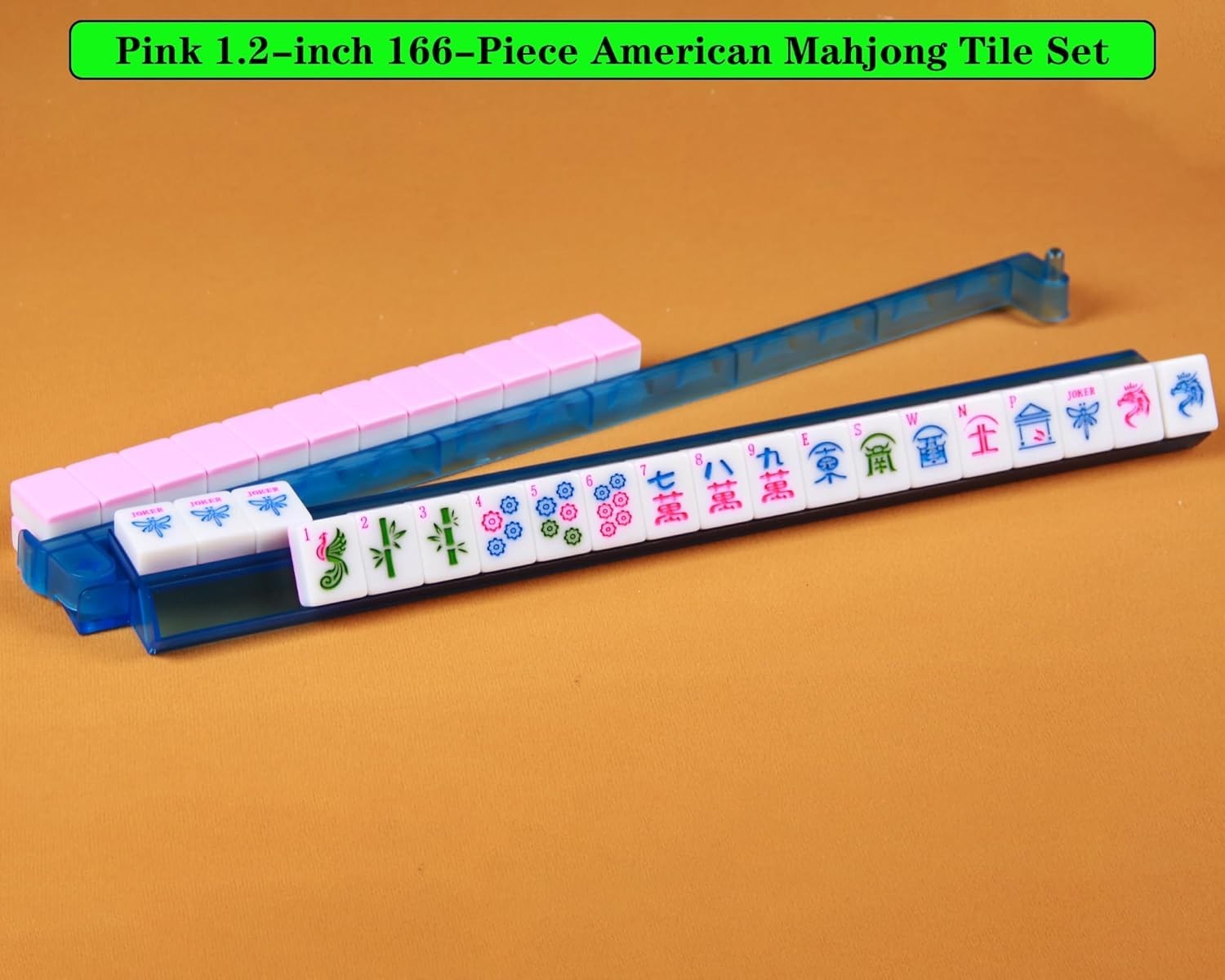 Pink Mahjong Tile Set 1.2 Inch American Mahjong Set 166 Mahjong Set