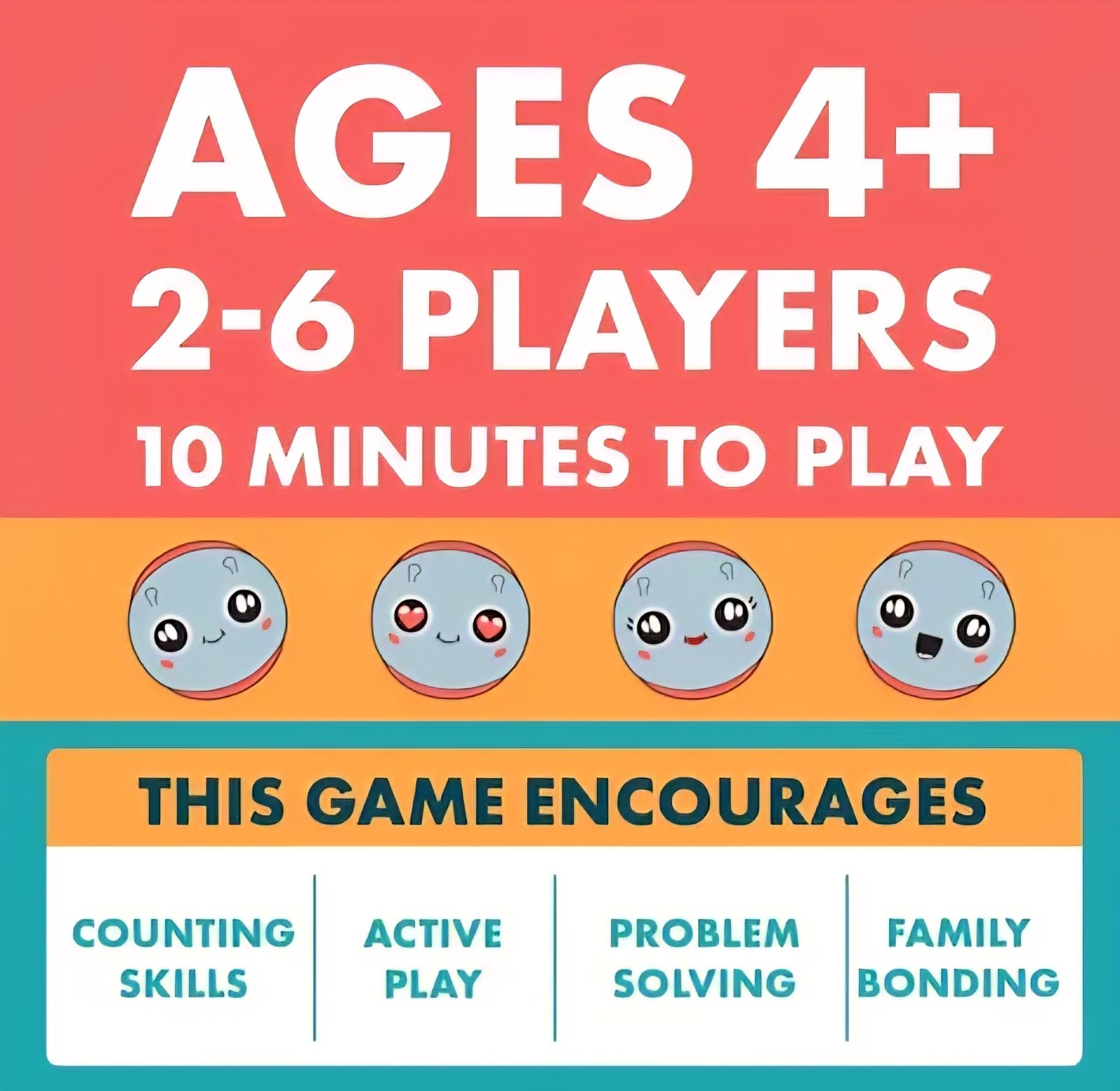 Kitten Games Roly Poly Goalie Board Game Family Bonding Counting Skills New
