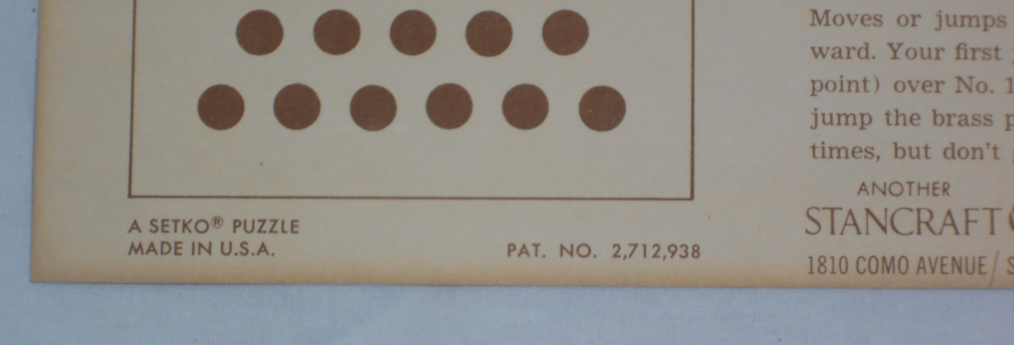 Vintage Hoyle Official Games The Kan Yu Puzzler Model No. 8107 Walnut SETCO HTF
