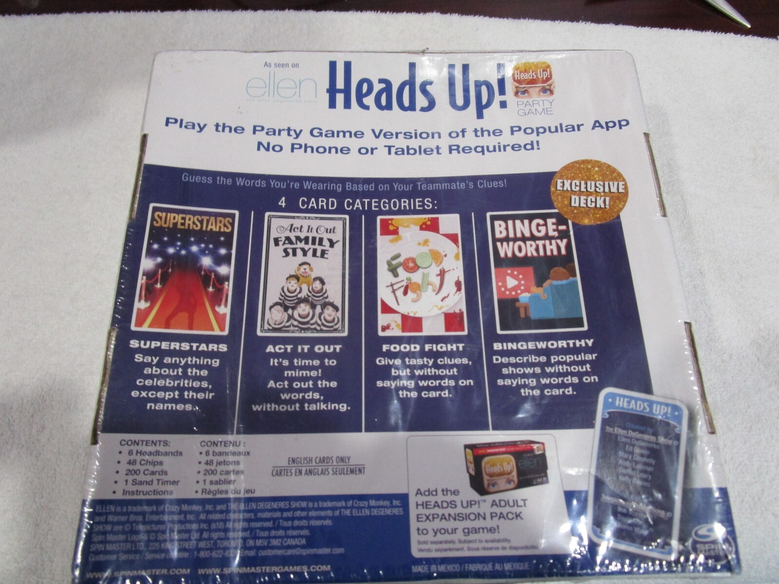 Heads Up! Party Game 3rd Edition Trivia (as Seen on Ellen)