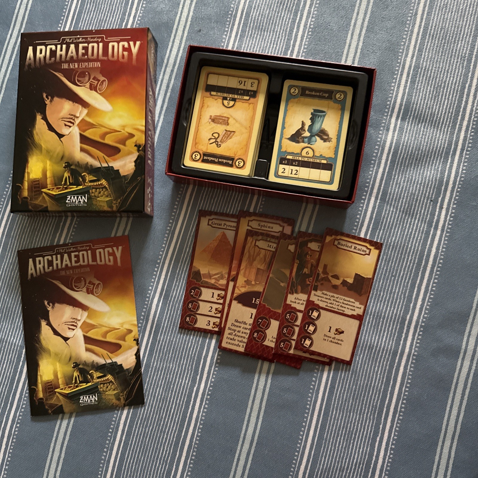 Archaeology The New Expedition 100% Complete Board Card Game 2016 Z-Man Games
