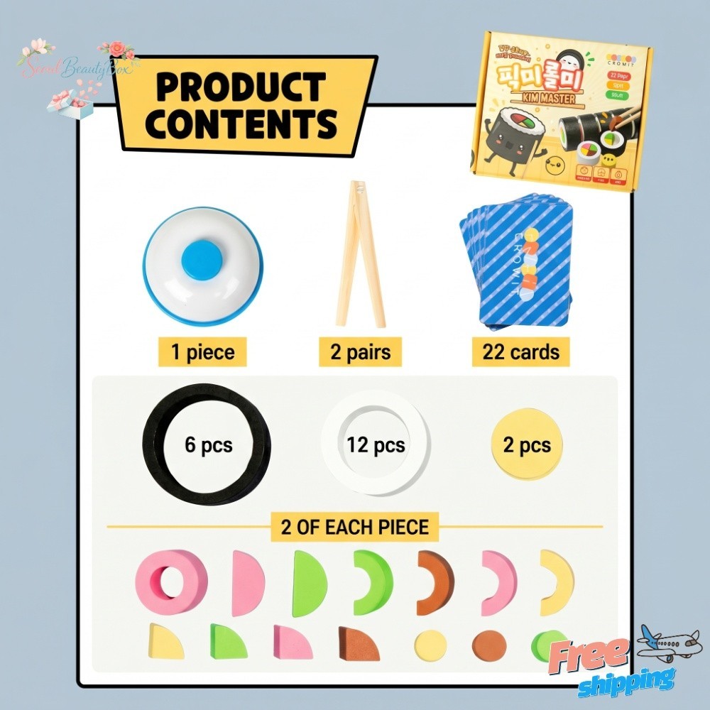 Growit Pick Me Roll Me Gimbap Master Board Game Dexterity Korea