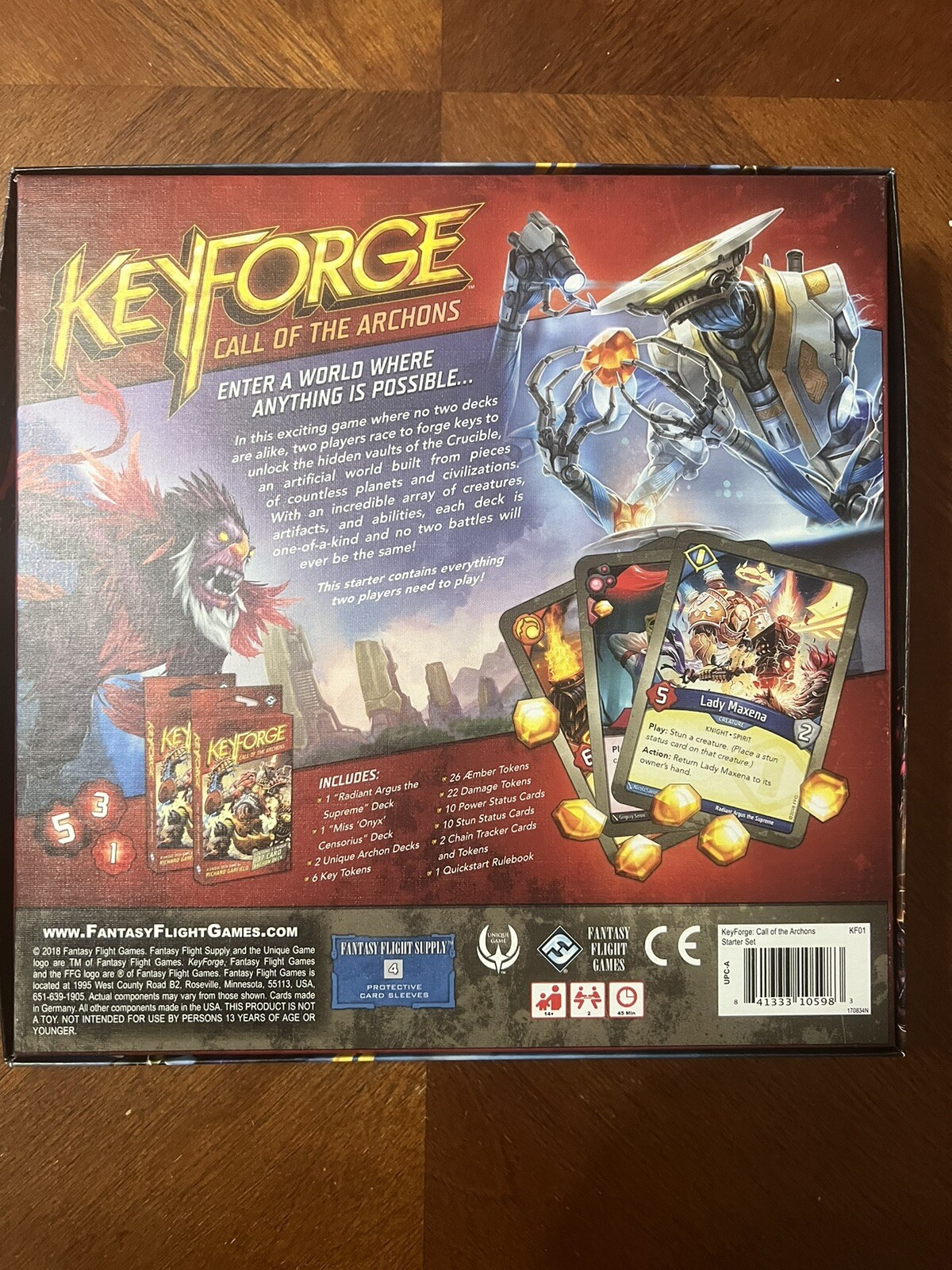 Fantasy Flight Games KeyForge: Call of the Archons Archon Base Game And 8 Decks