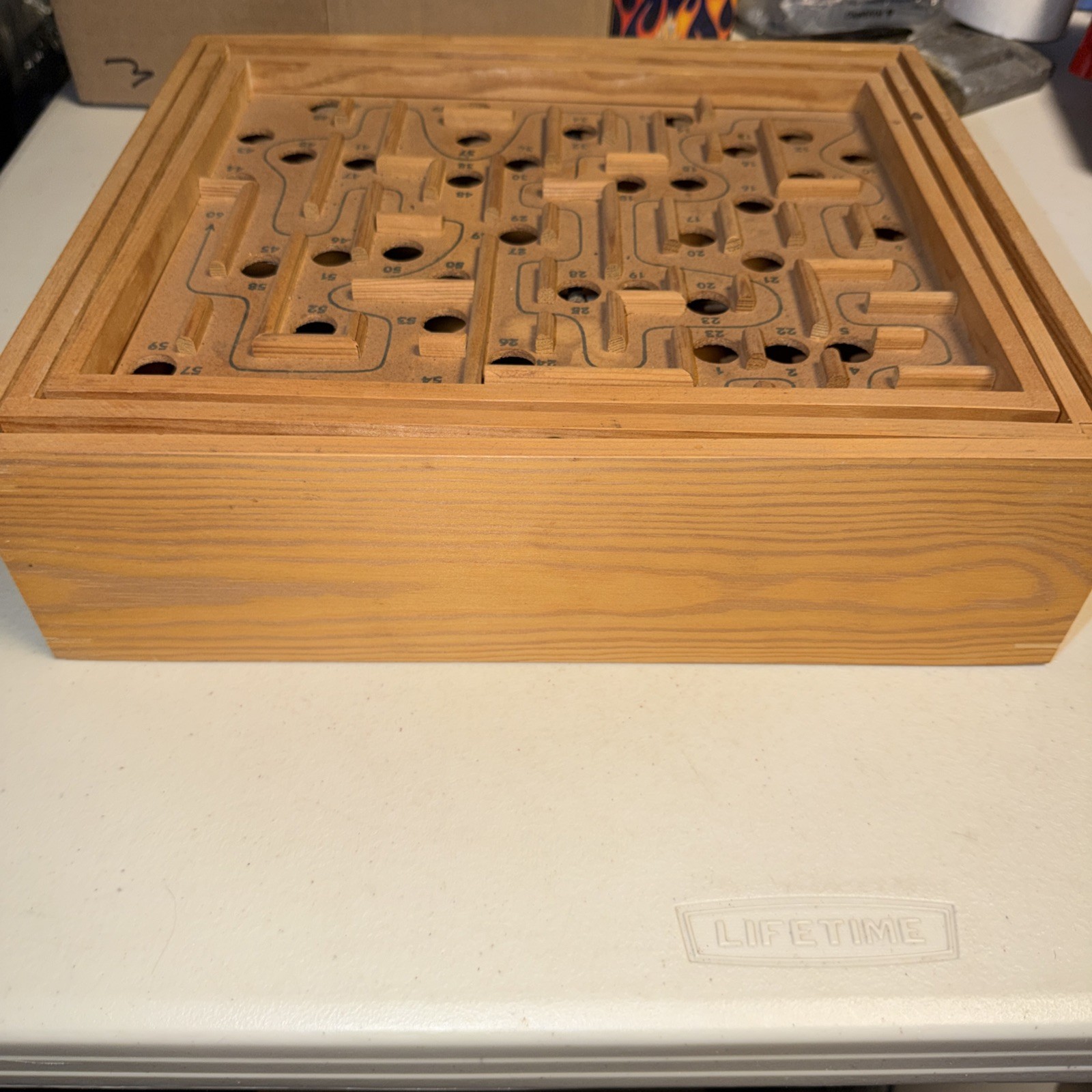 Vintage Labyrinth Board Game of Skill Wooden Maze No Marbles Included