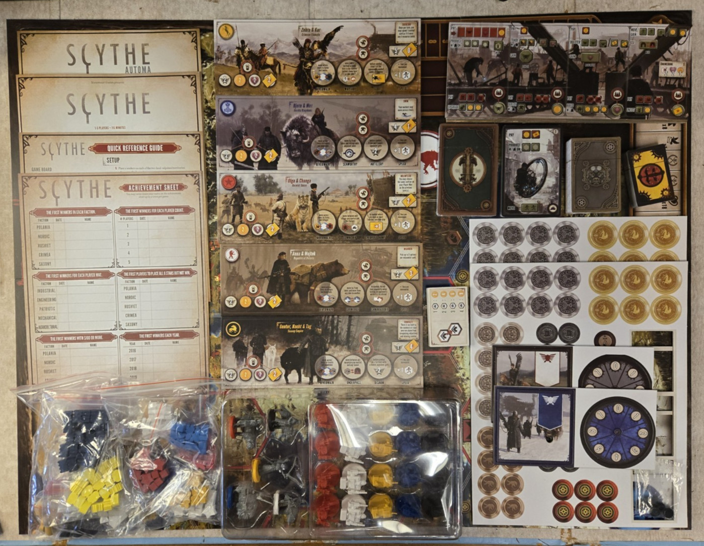 Scythe Board Game 2015 Stonemaier Games New Open Box Mostly Unpunched Complete