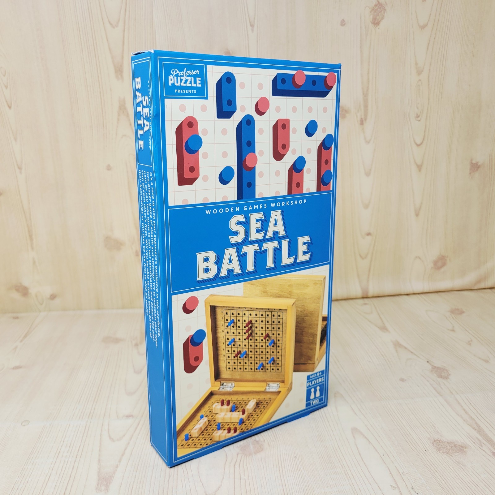 Professor PUZZLE Sea Battle A Wooden Take on the Traditional 2 Play Board Game