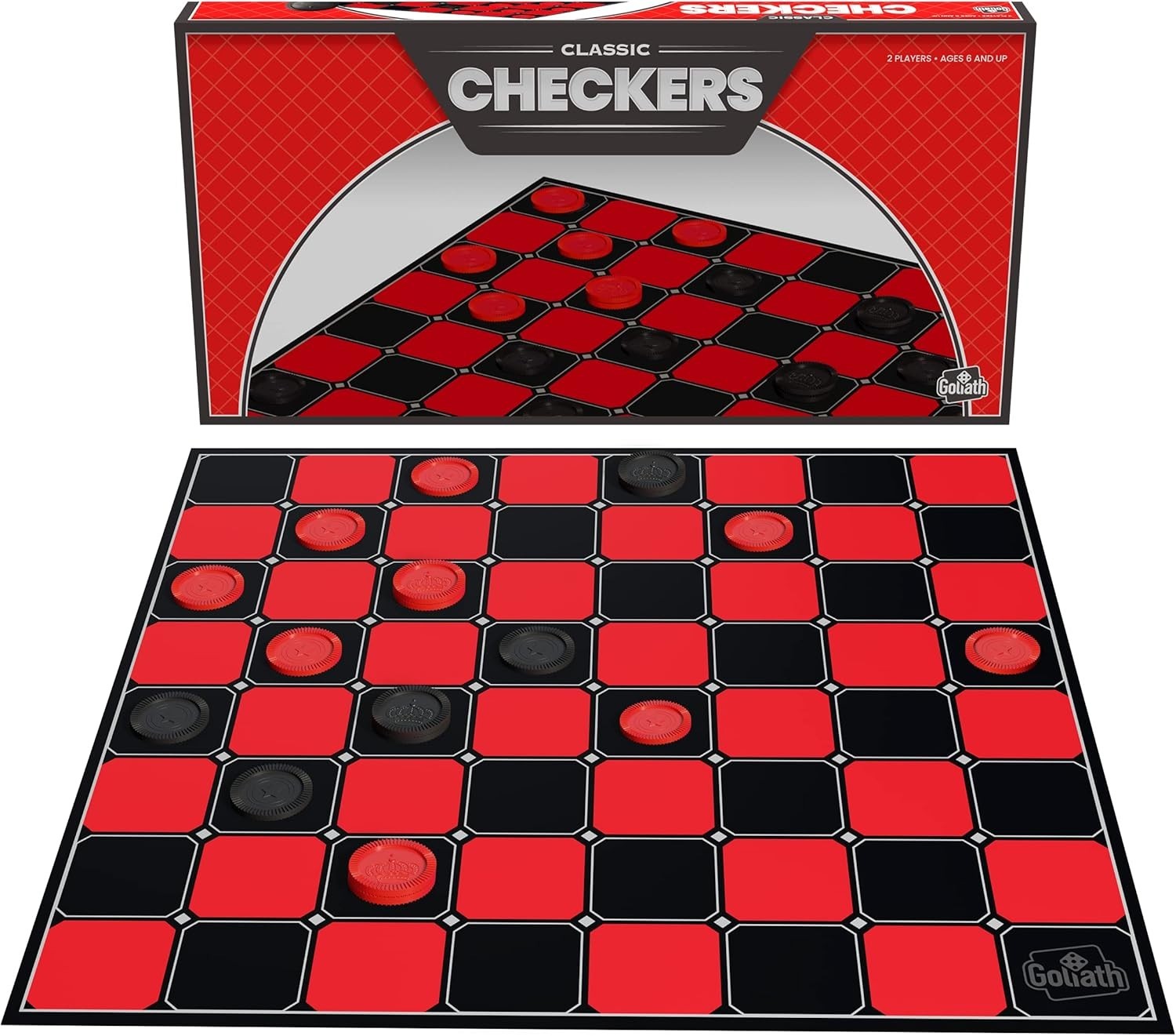 NEW Classic Checkers Board Game Family Strategy Game Ages 6+ CLEARANCE