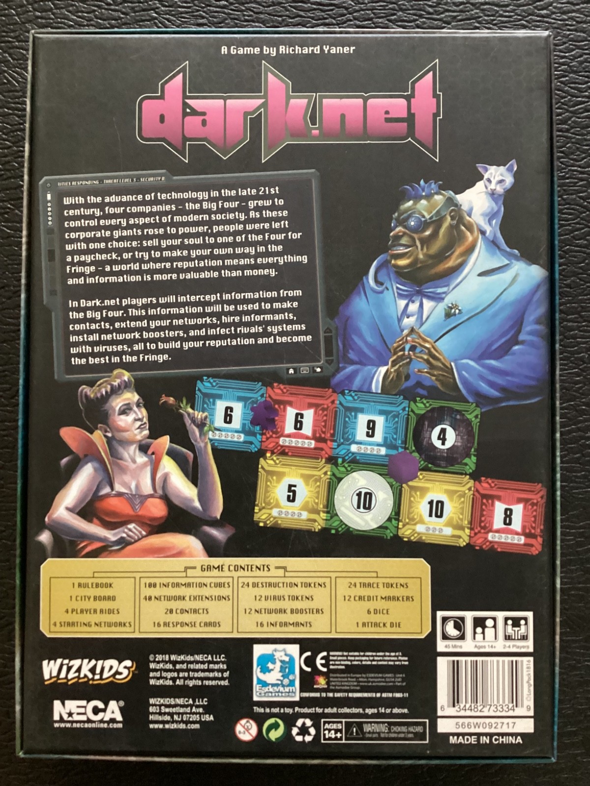 Dark.net Cyberpunk Board Game by NECA Wizkids