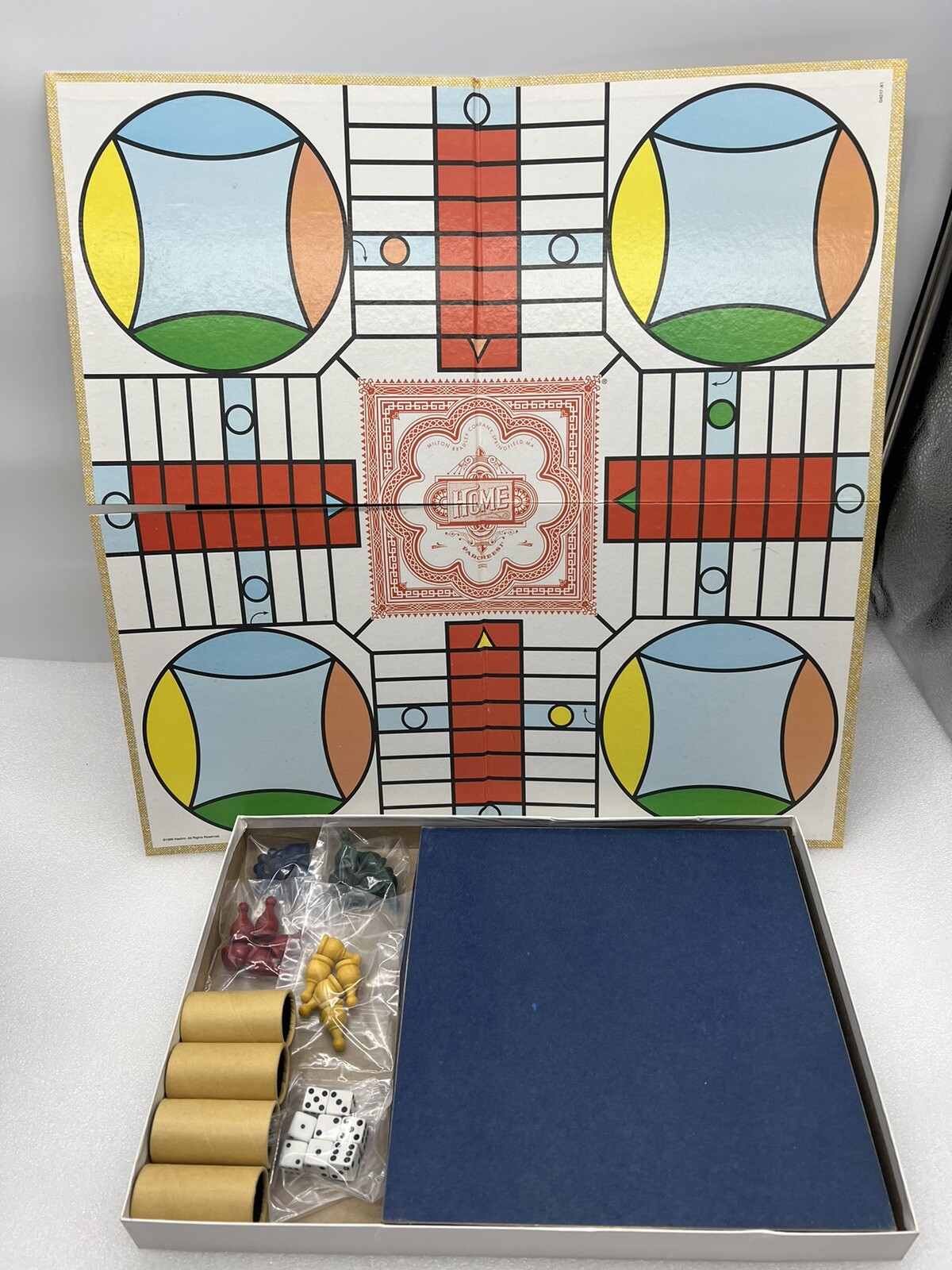 VINTAGE “Deluxe Parcheesi” Game by Milton Bradley – 1999 Edition – 100% COMPLETE